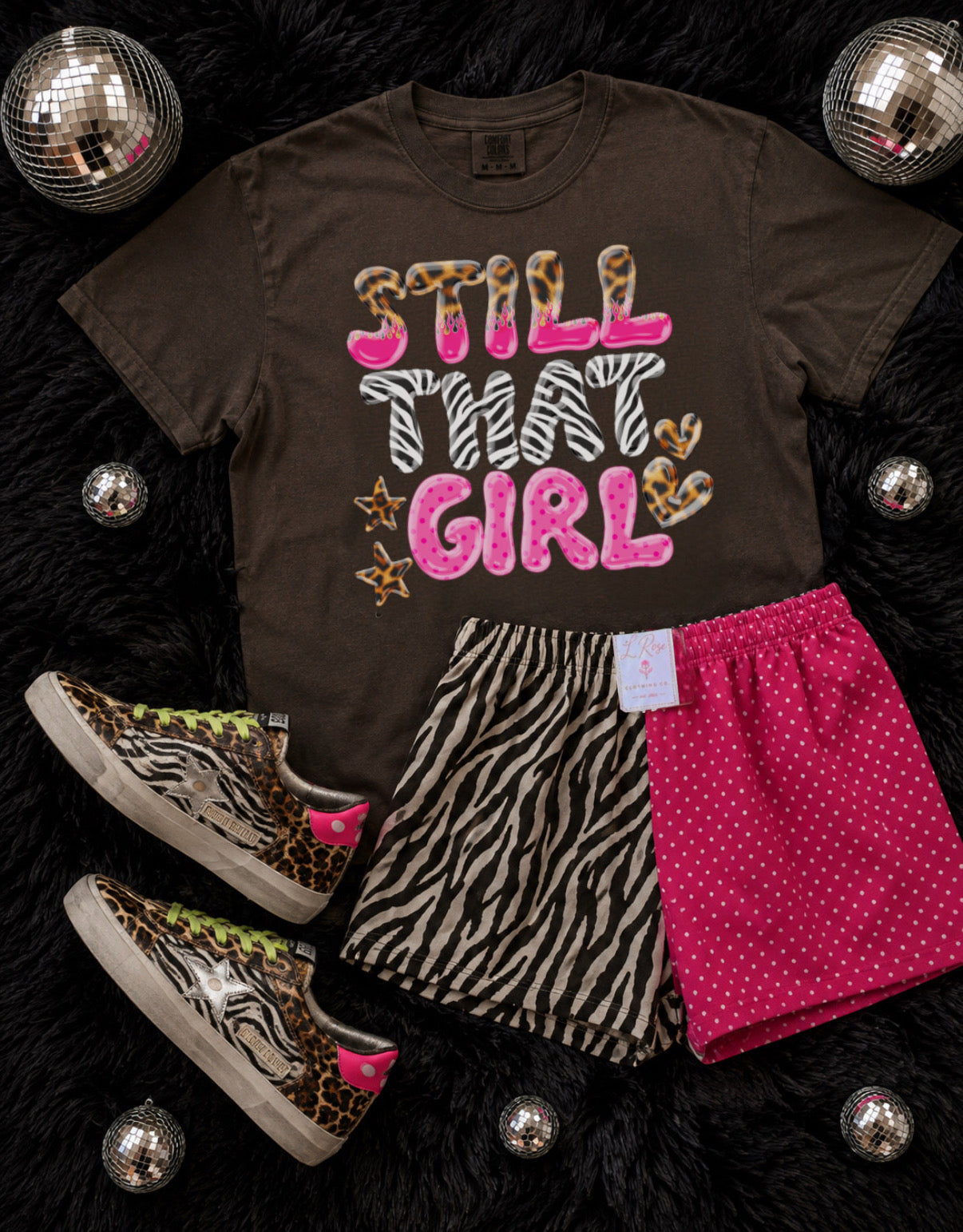 Zebra dots shorts