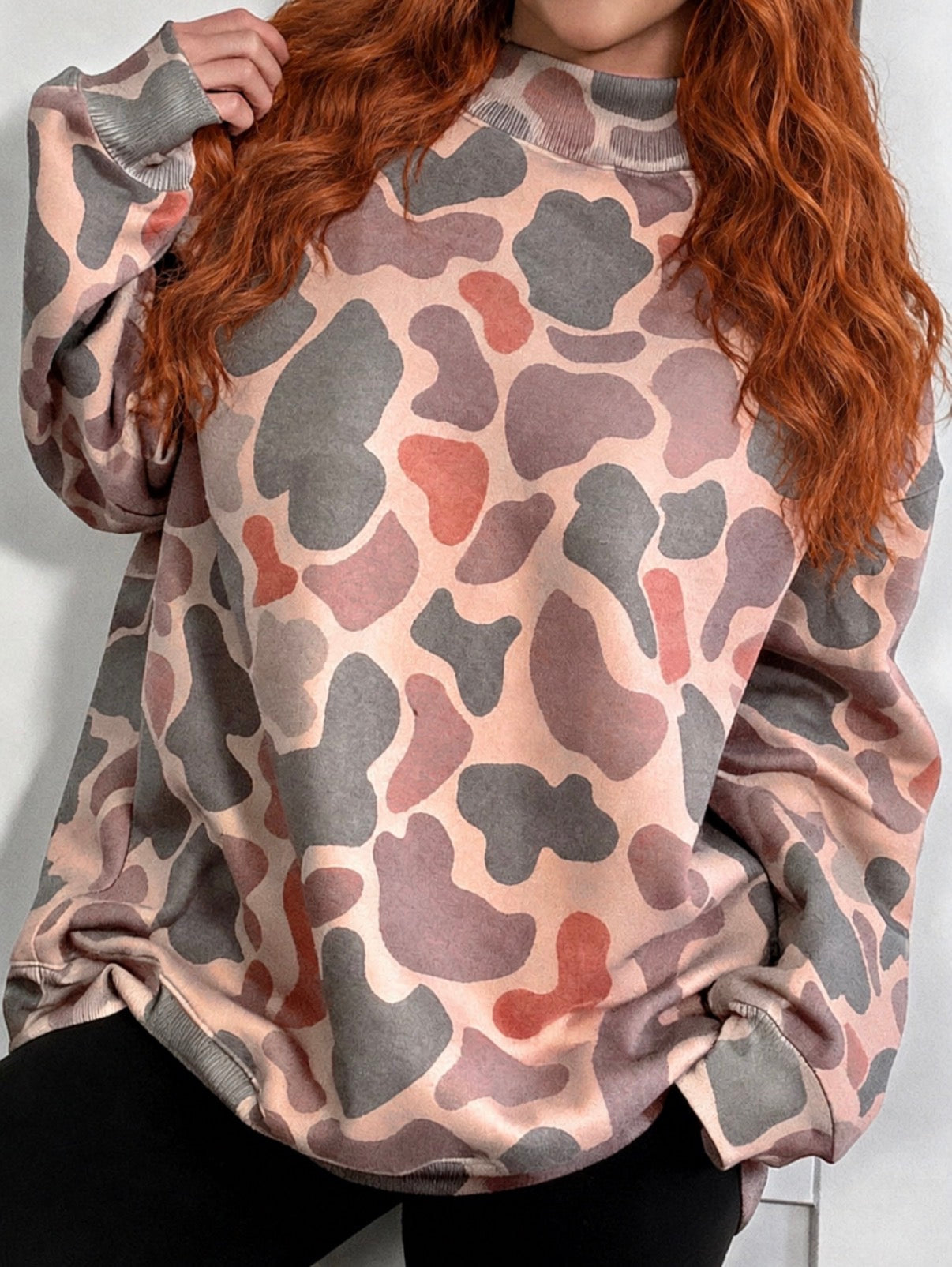 Comfy Camo Mockneck