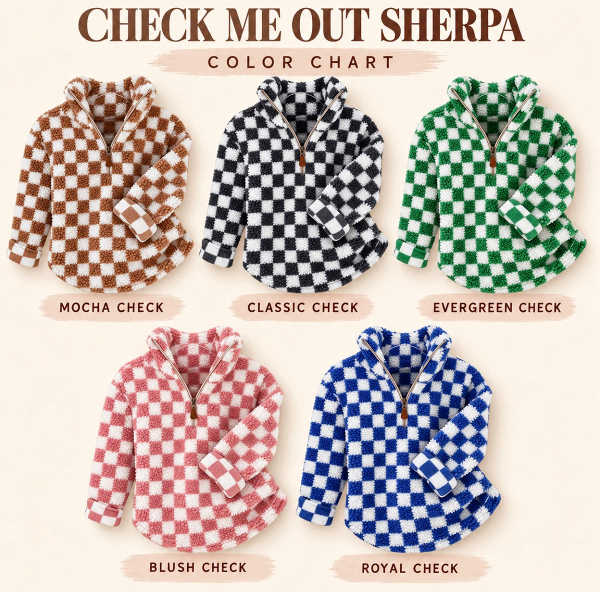 Check me out Sherpa pullover