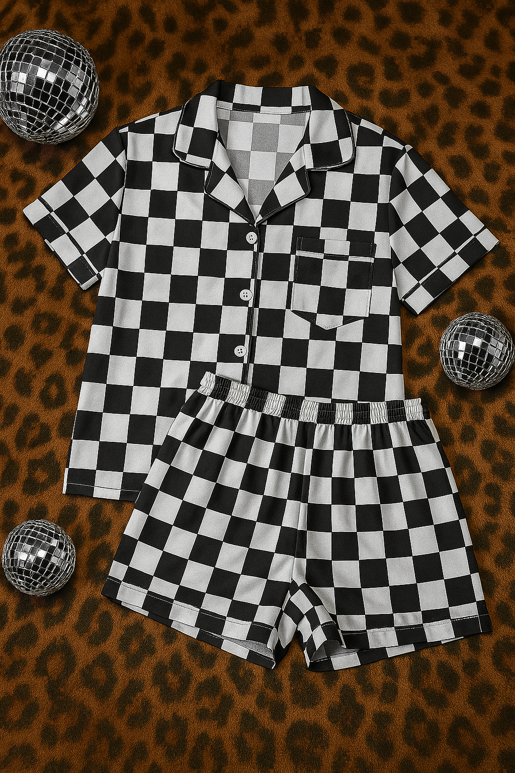 Checkered pajama set