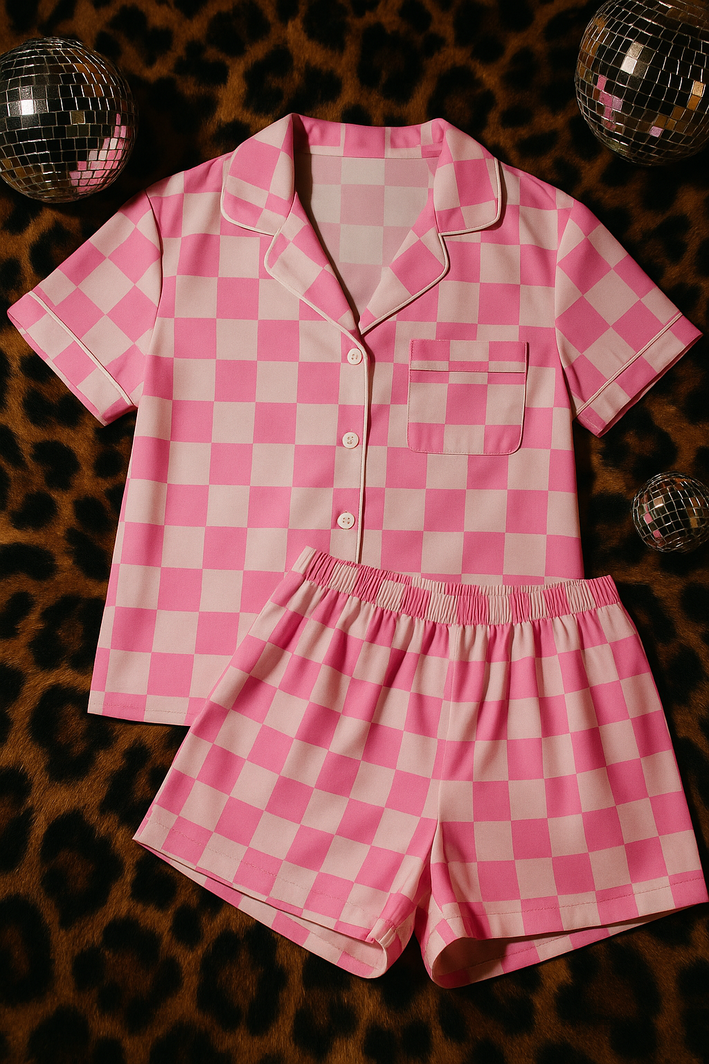Checkered pajama set