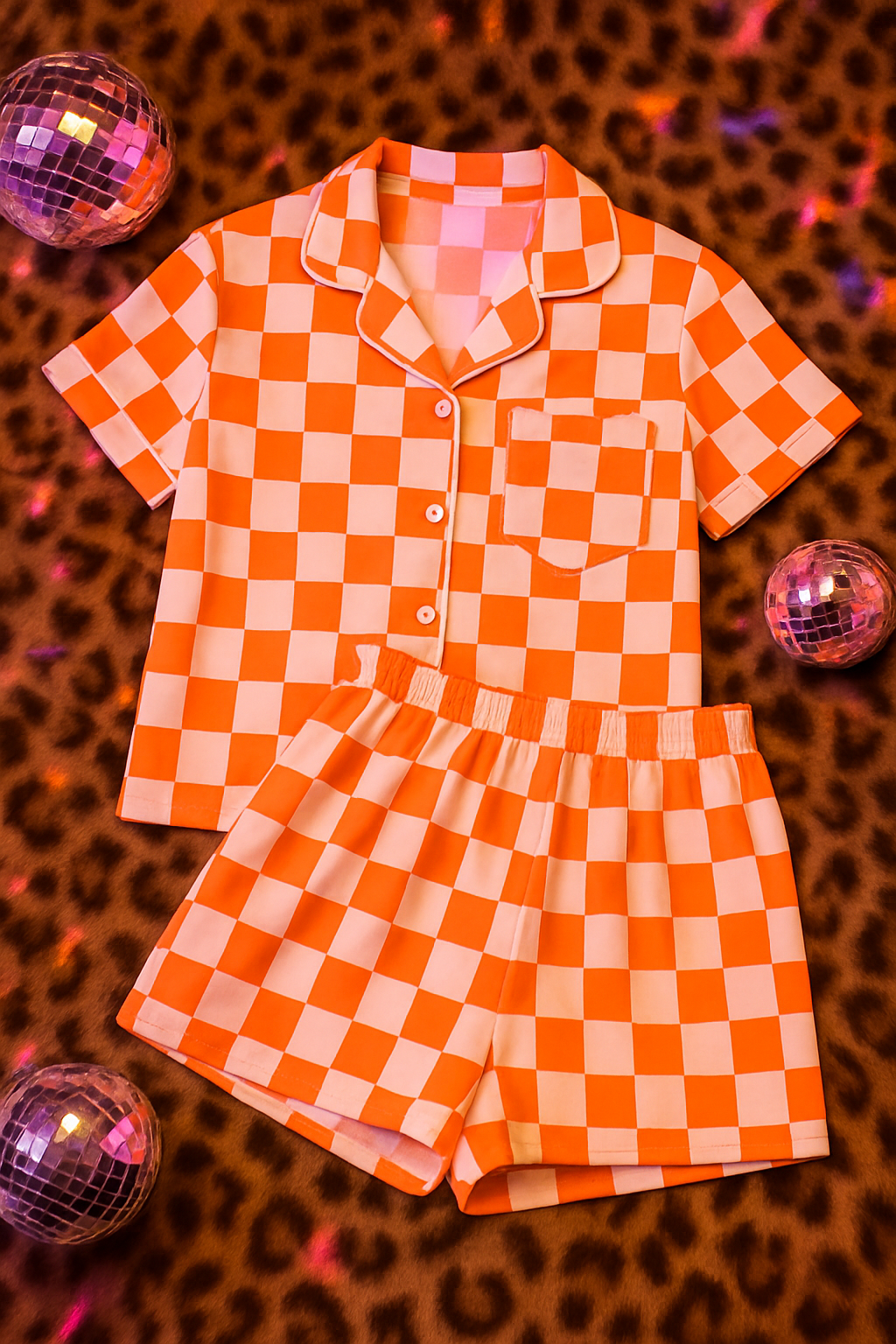 Checkered pajama set