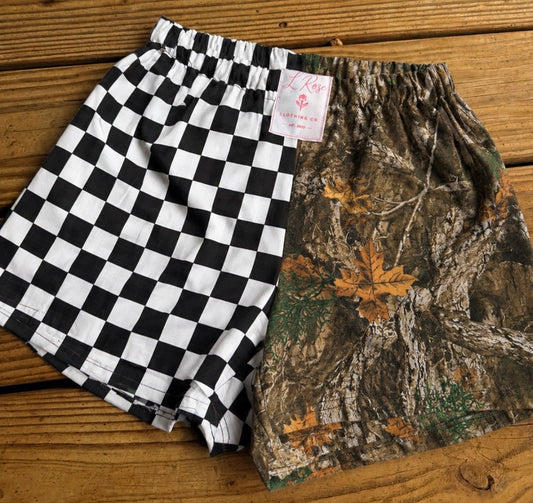 Checkered camo boxers