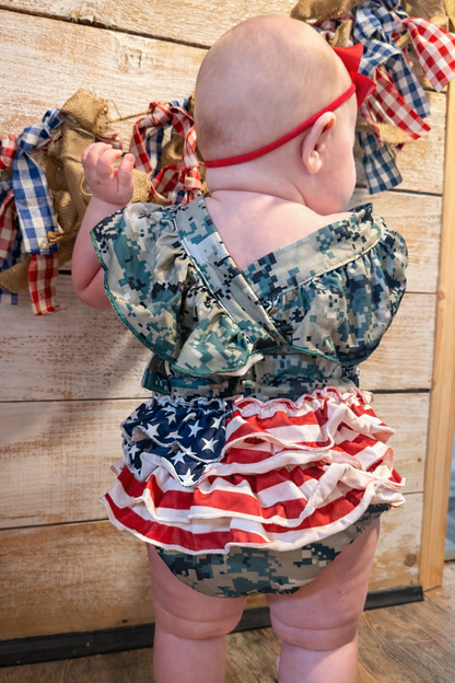 Freedom bubble, dress or overalls 🇺🇸❤️🤍💙