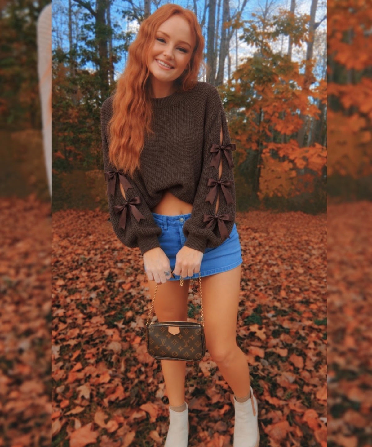 Brown sugar bow sweater