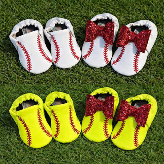 Baseball or Softball embroidered moccs