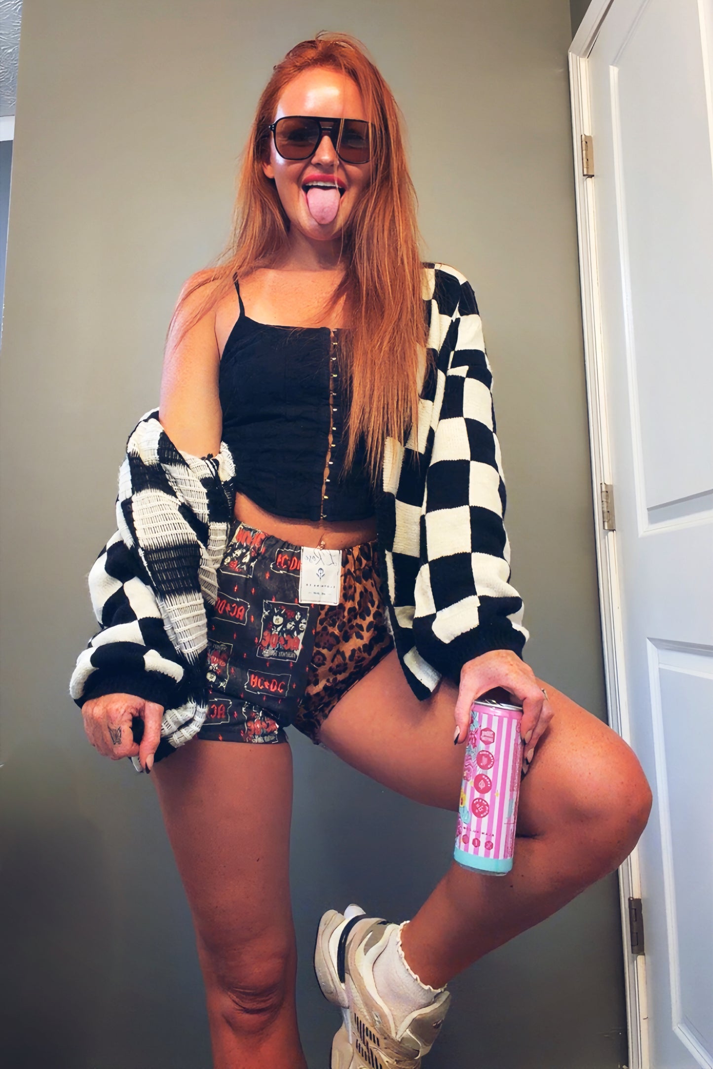 Check mate cardigan