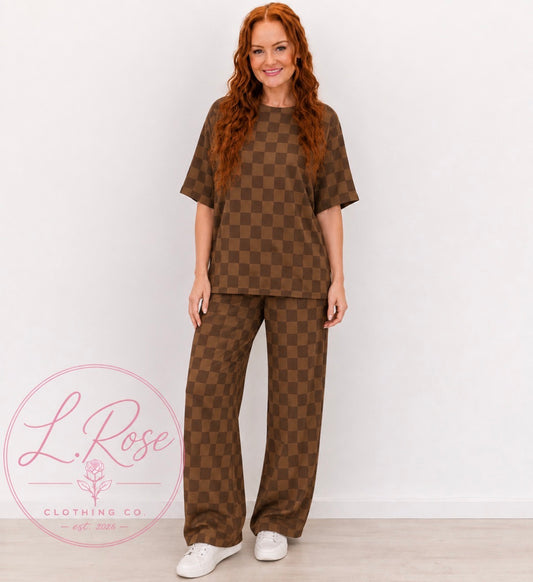 Coffee run bamboo pants set