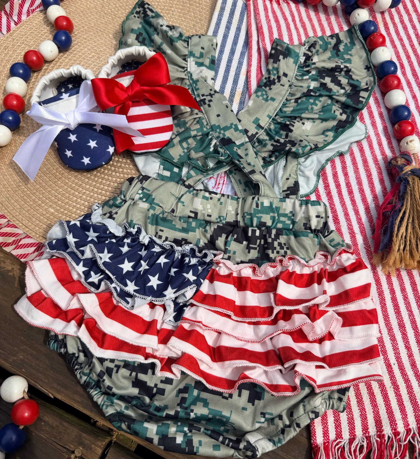 Freedom bubble, dress or overalls 🇺🇸❤️🤍💙