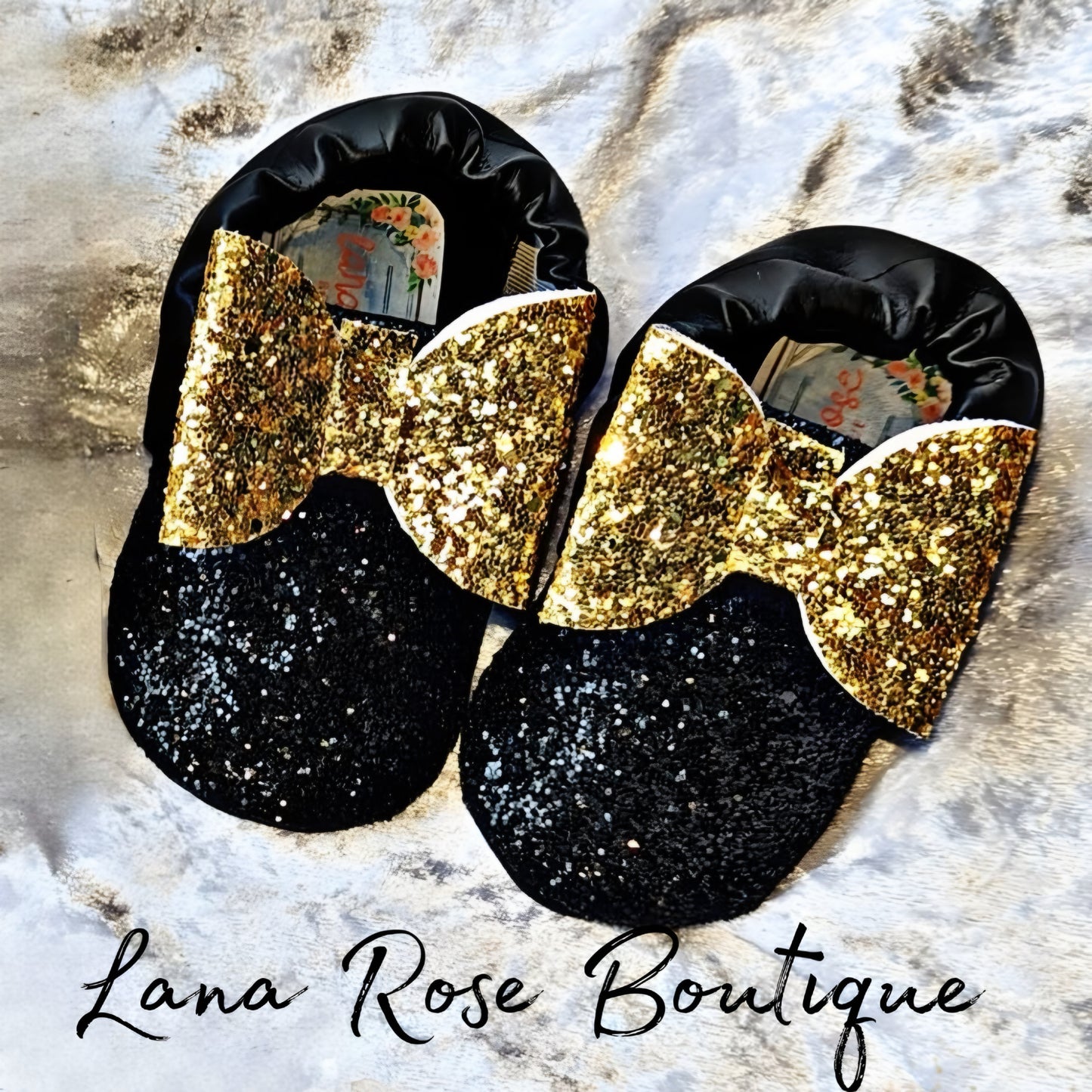 Black and gold bling