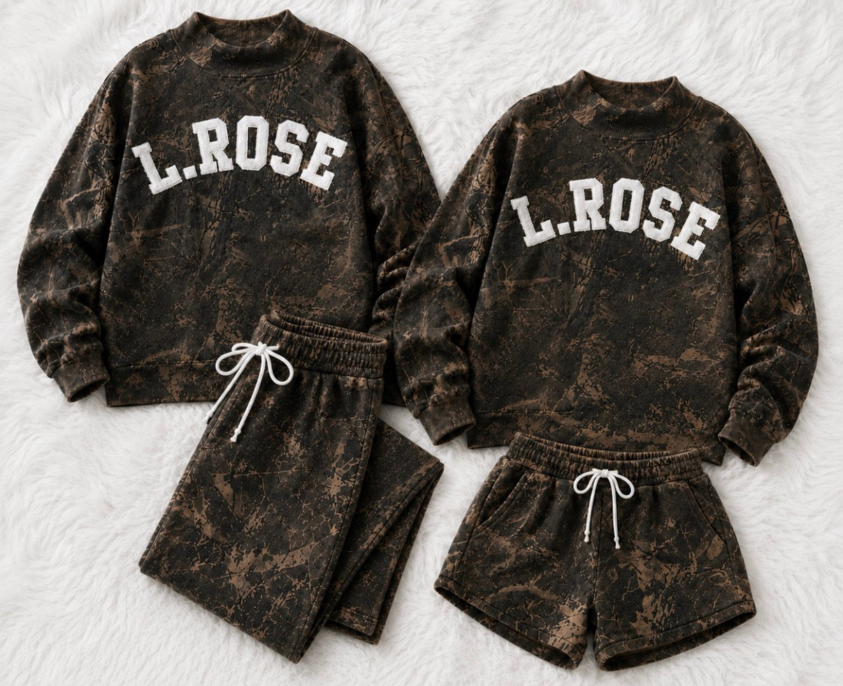 Backwoods camo mock neck set
