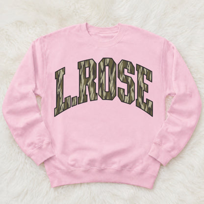 L.ROSE bottomland pink crew or tee
