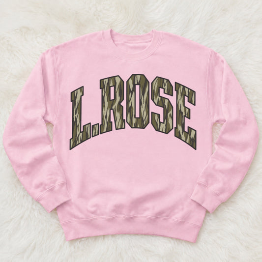 L.ROSE bottomland pink crew or tee
