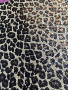 Cream metallic leopard